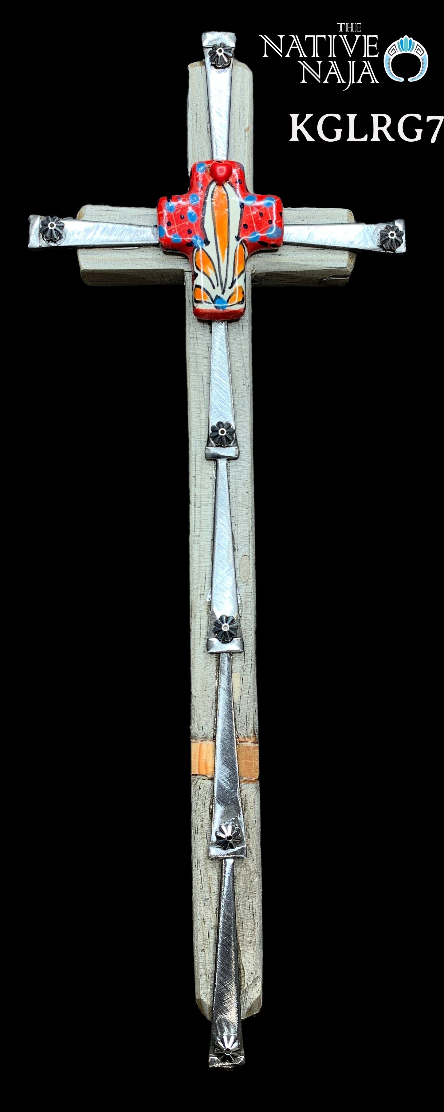 Large Hanging Cross by NM Native American Artist Kenny Gallegos KGLRG7