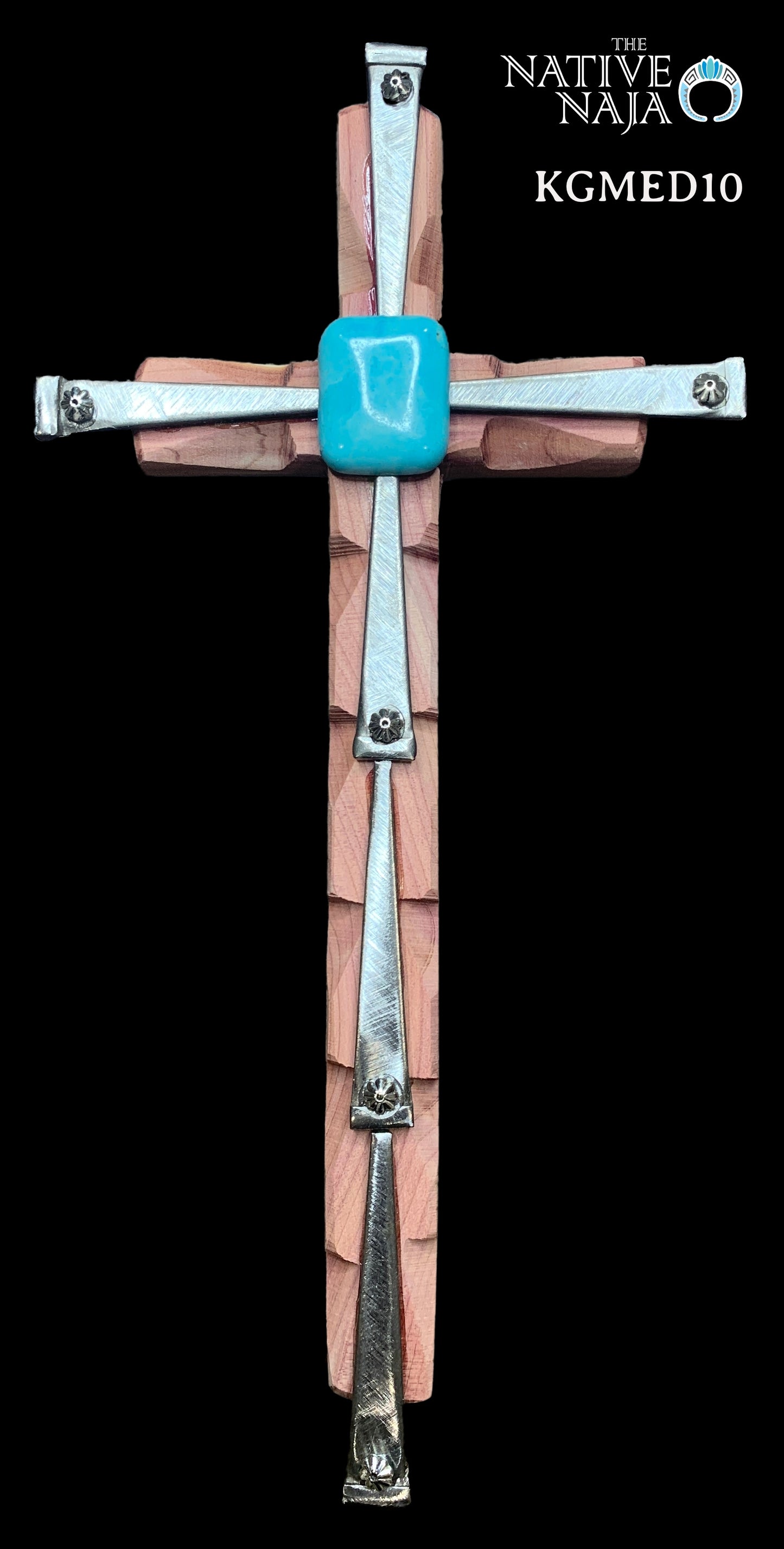 Medium Hanging Cross by NM Native American Artist Kenny Gallegos KGMED10