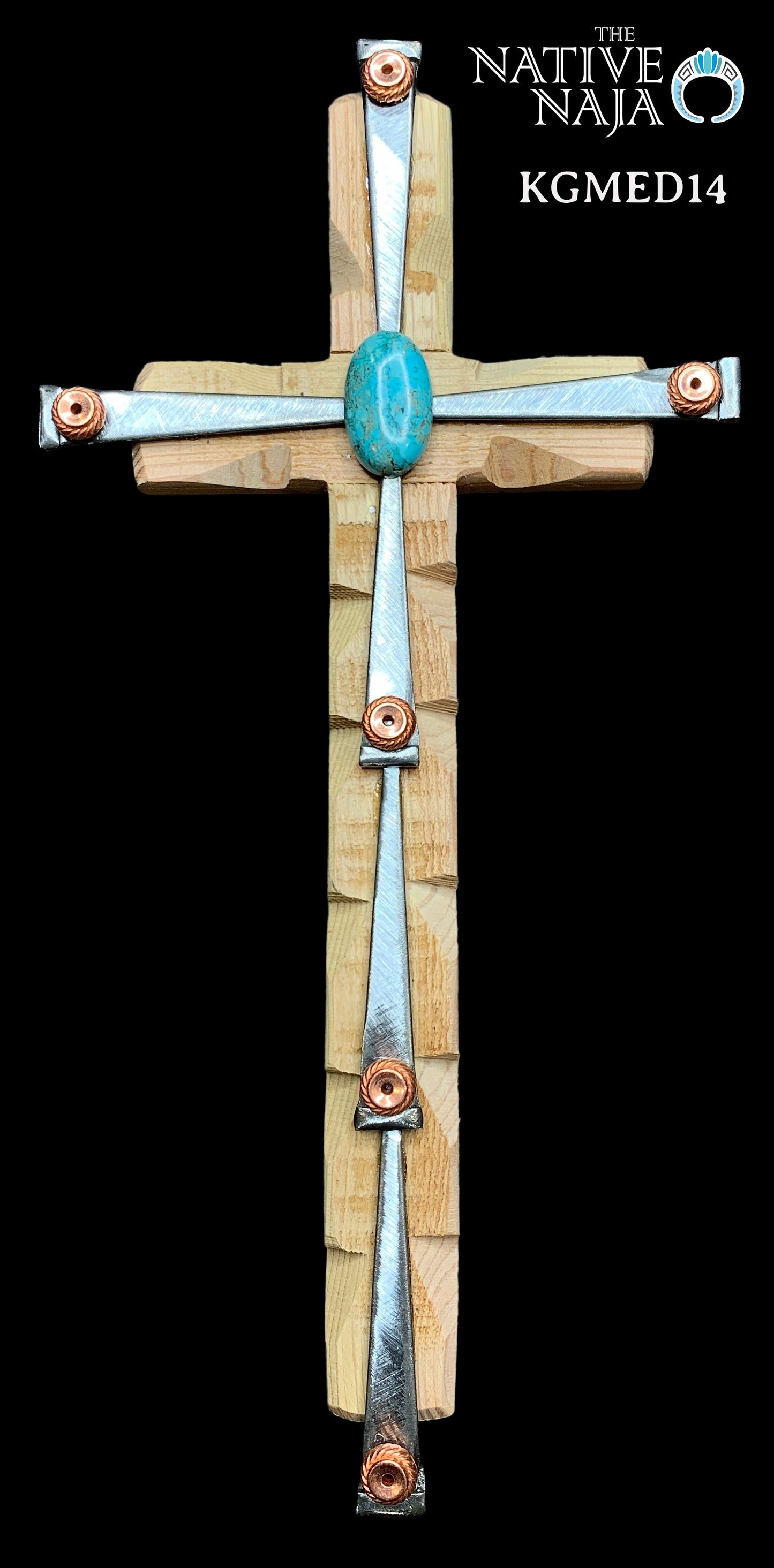 Medium Hanging Cross by NM Native American Artist Kenny Gallegos KGMED14