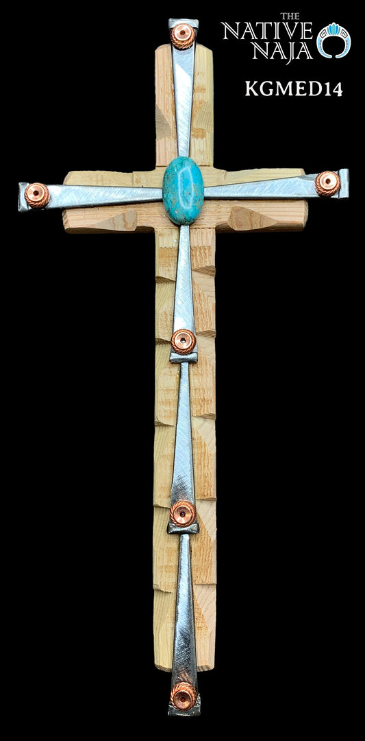 Medium Hanging Cross by NM Native American Artist Kenny Gallegos KGMED14