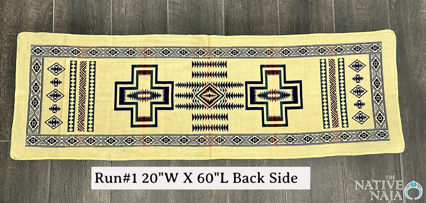 Multi Color Cross Aztec Table Runner Run1