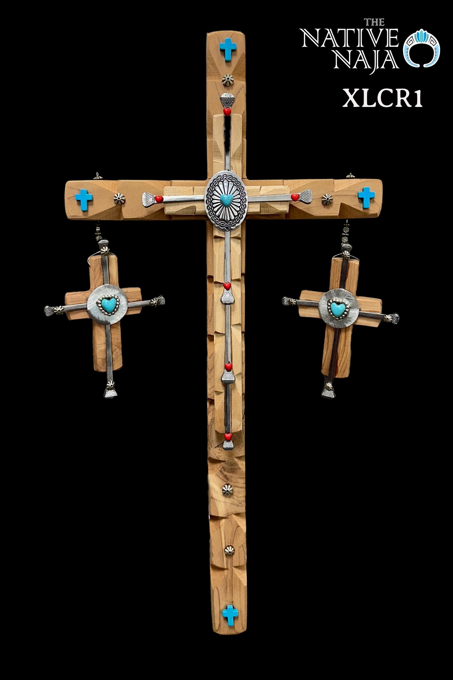 X-Large Hanging Cross by NM Native American Artist Kenny Gallegos XLCR1