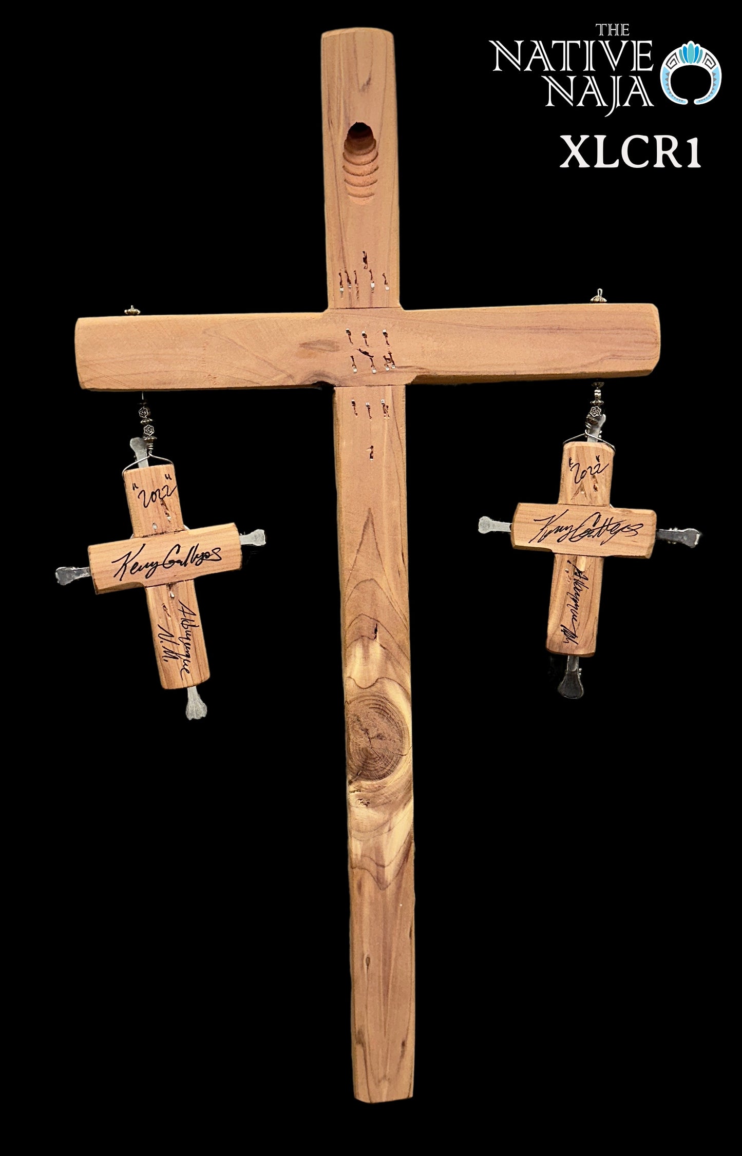 X-Large Hanging Cross by NM Native American Artist Kenny Gallegos XLCR1