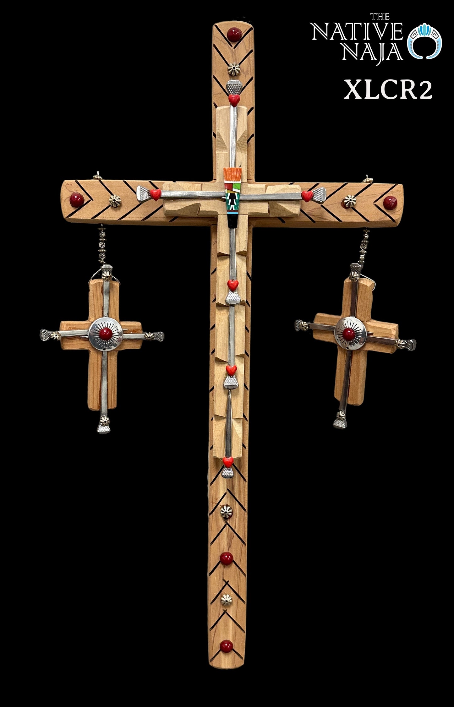 X-Large Hanging Cross by NM Native American Artist Kenny Gallegos XLCR2