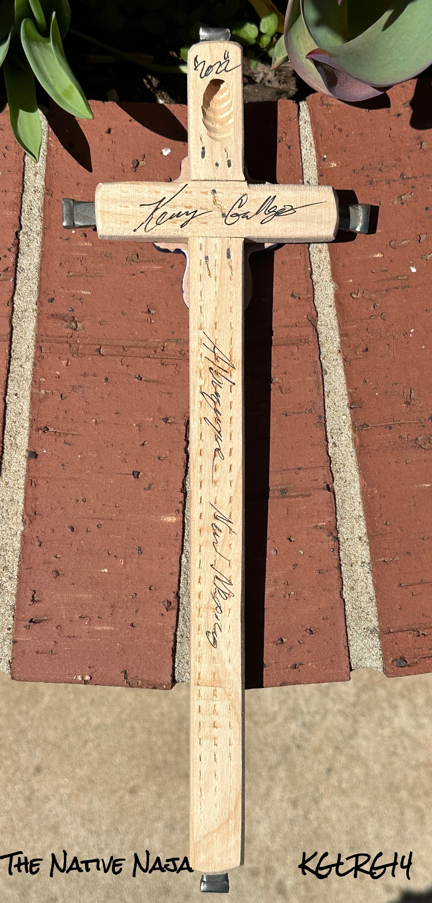 Large Hanging Cross by NM Native American Artist Kenny Gallegos KGLRG14