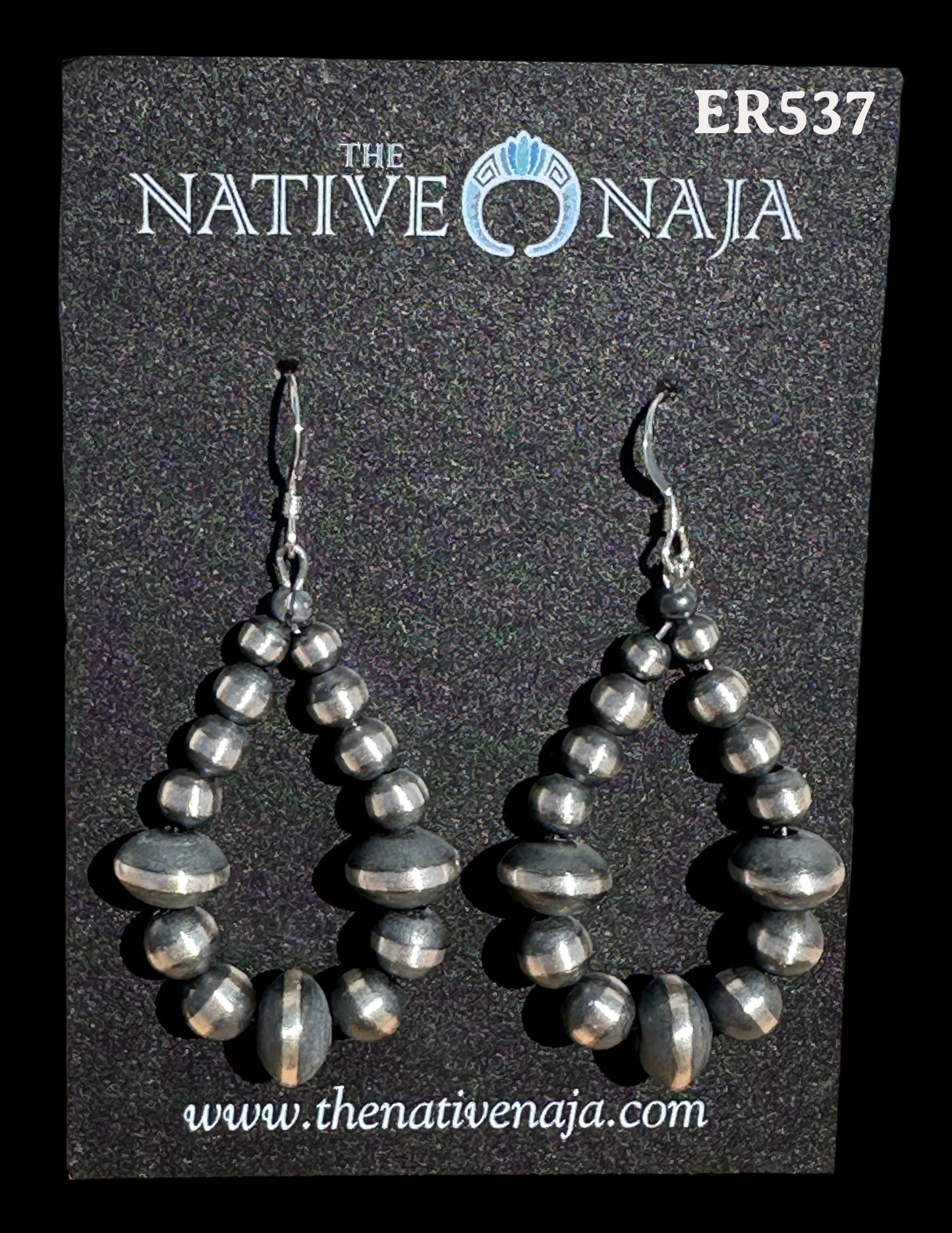 Sterling Silver Navajo Pearl French Hook Earrings ER537