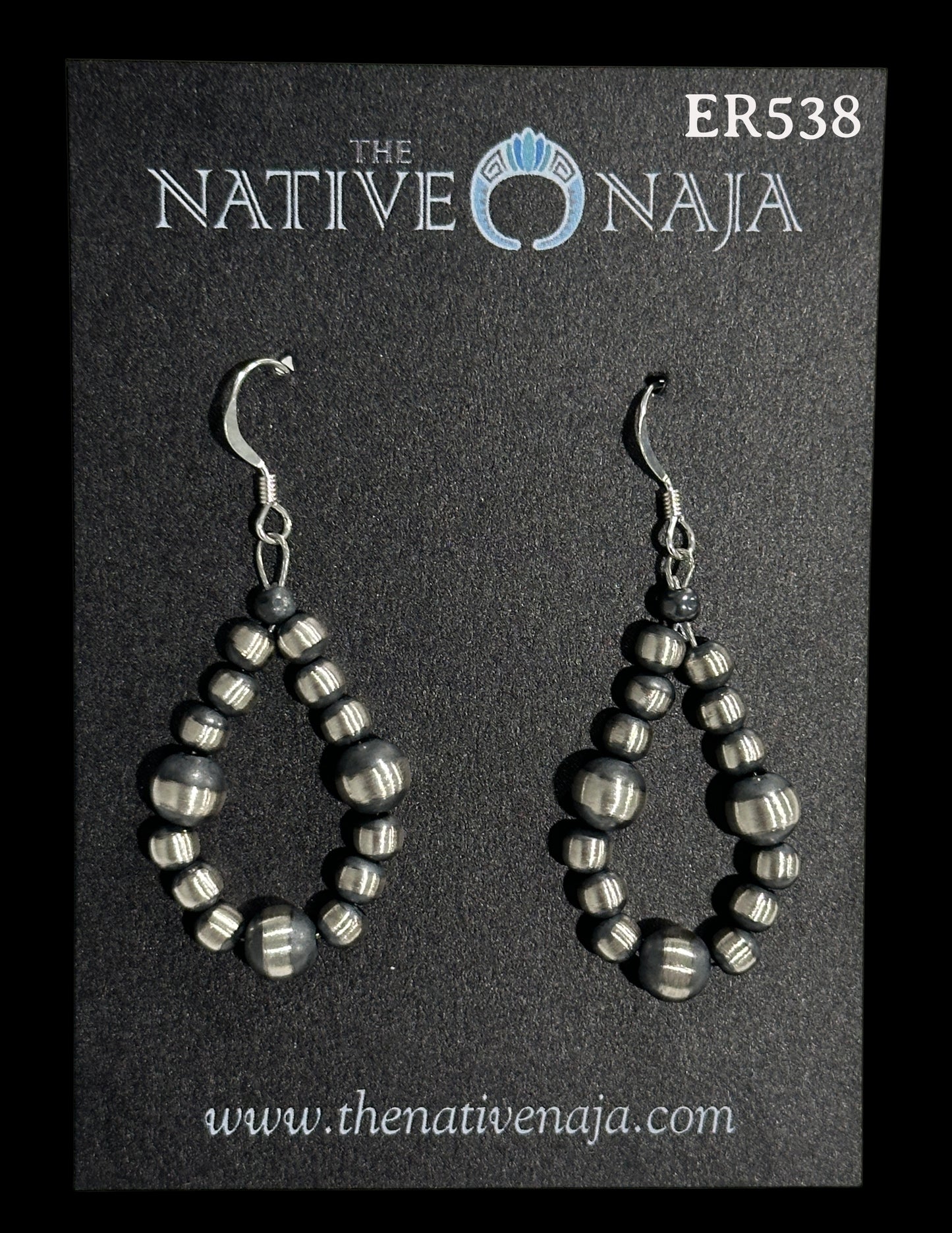Dainty Sterling Silver Navajo Pearl French Hook Earrings ER538