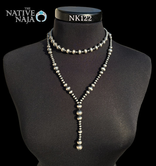 Navajo Pearls Choker & Lariat Necklace Set NK122