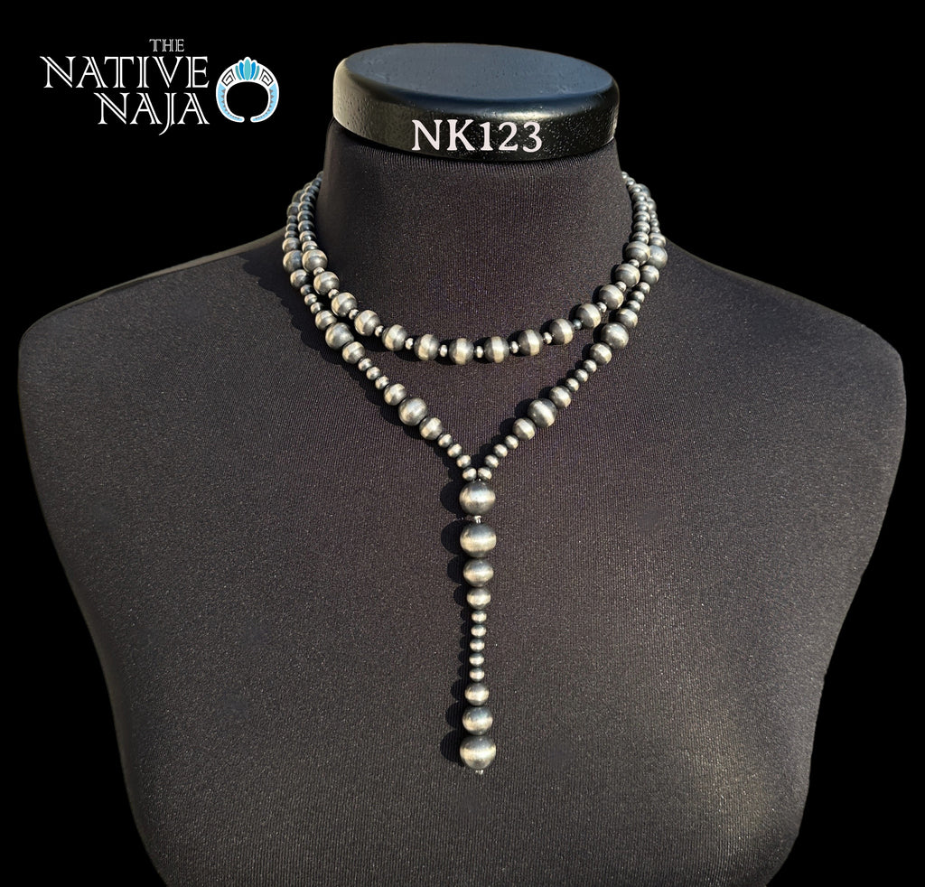 Navajo Pearls Choker & Lariat Necklace Set NK123