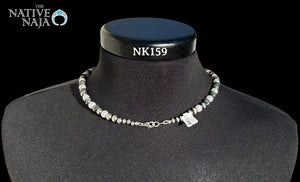 Navajo Hand Strung Sterling Silver Navajo Pearls & Freshwater Pearls 20" Necklace NK159