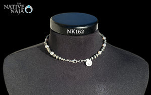 Navajo Hand Strung 7mm Sterling Silver Navajo Pearls & Freshwater Pearls 16" Necklace NK162