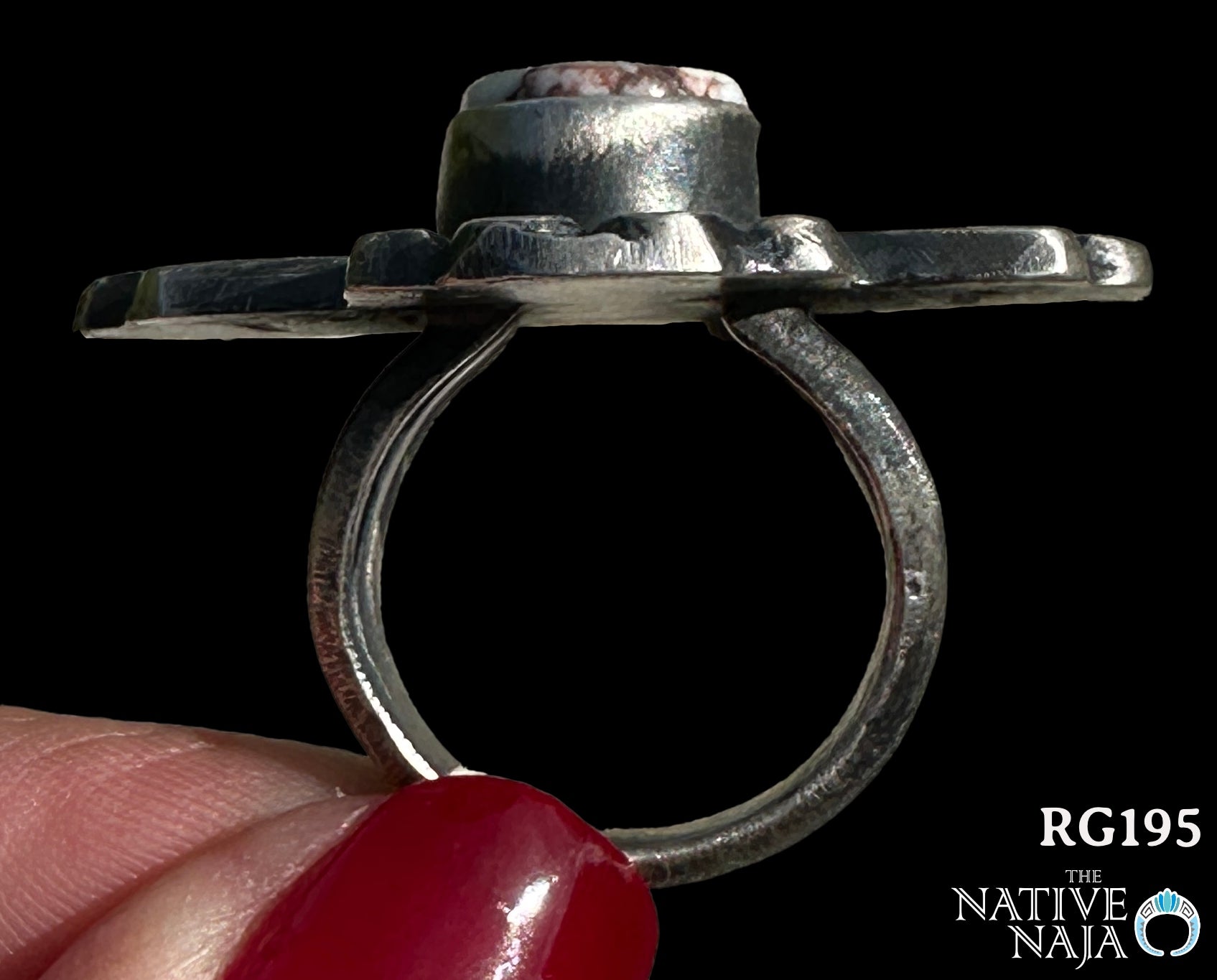 Chimney Butte Navajo Zia Wild Horse & Sterling Silver Ring Size 7 1/4 RG195