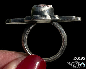 Chimney Butte Navajo Zia Wild Horse & Sterling Silver Ring Size 7 1/4 RG195