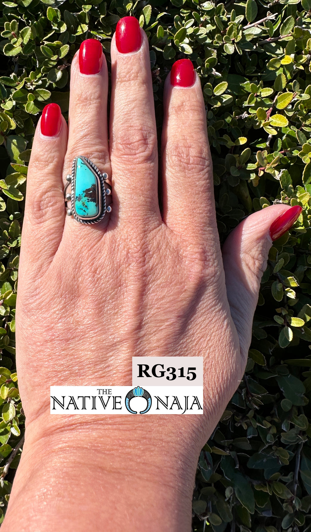 Navajo Rosella Paxton Sterling Silver & Rare Candelaria Turquoise Ring Size 7 RG315