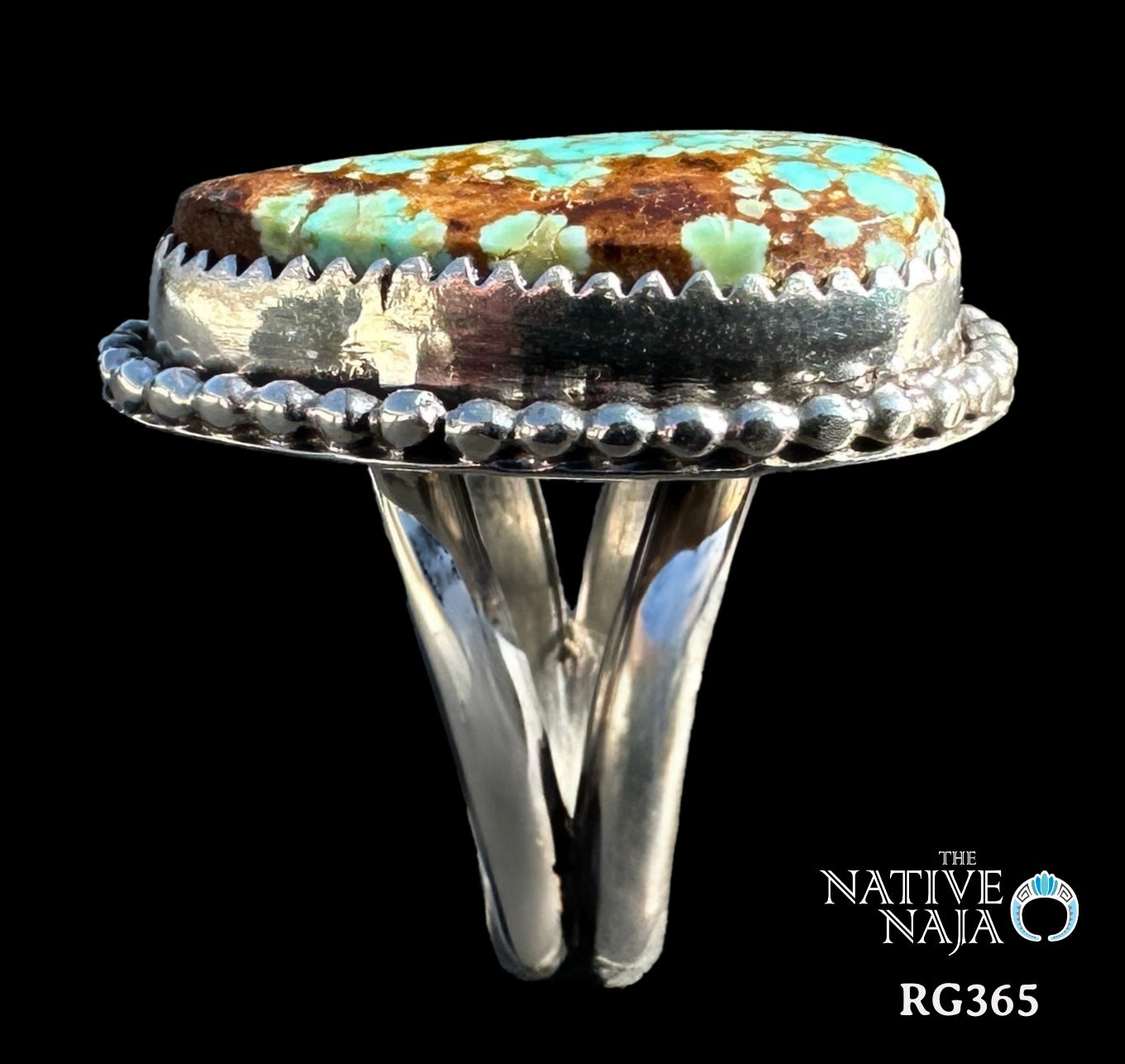 Navajo Artist Rosella Paxton Sterling Silver & Kingman Turquoise Ring SZ 5 1/2 RG365