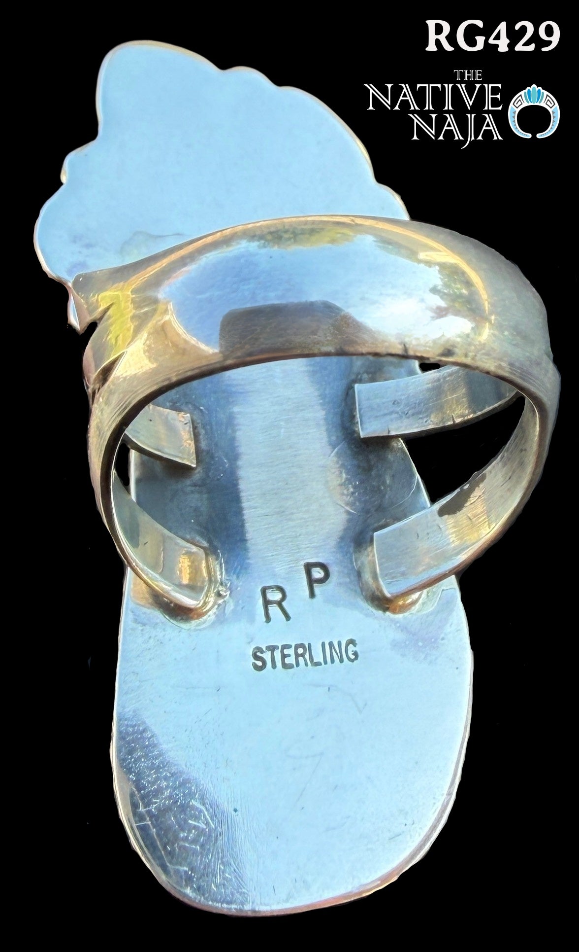 Navajo Rosella Paxton Sterling Silver Blue Gem Royston Turquoise Ring SZ 7 3/4 RG429
