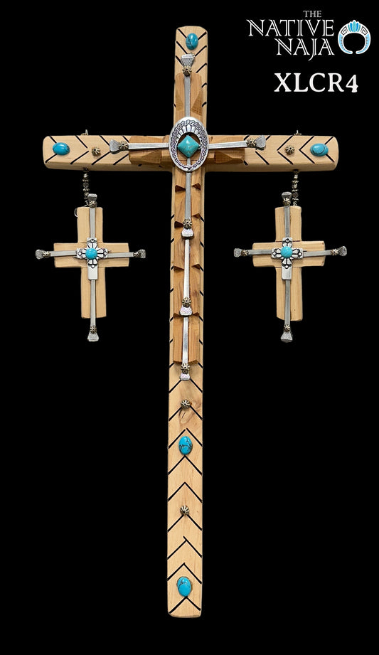 X-Large Hanging Cross by NM Native American Artist Kenny Gallegos XLCR4