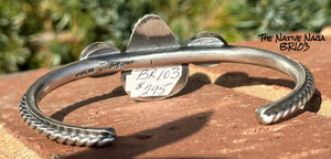 Navajo Chimney Butte Black Onyx White Buffalo & Sterling Silver Cuff Bracelet BR103