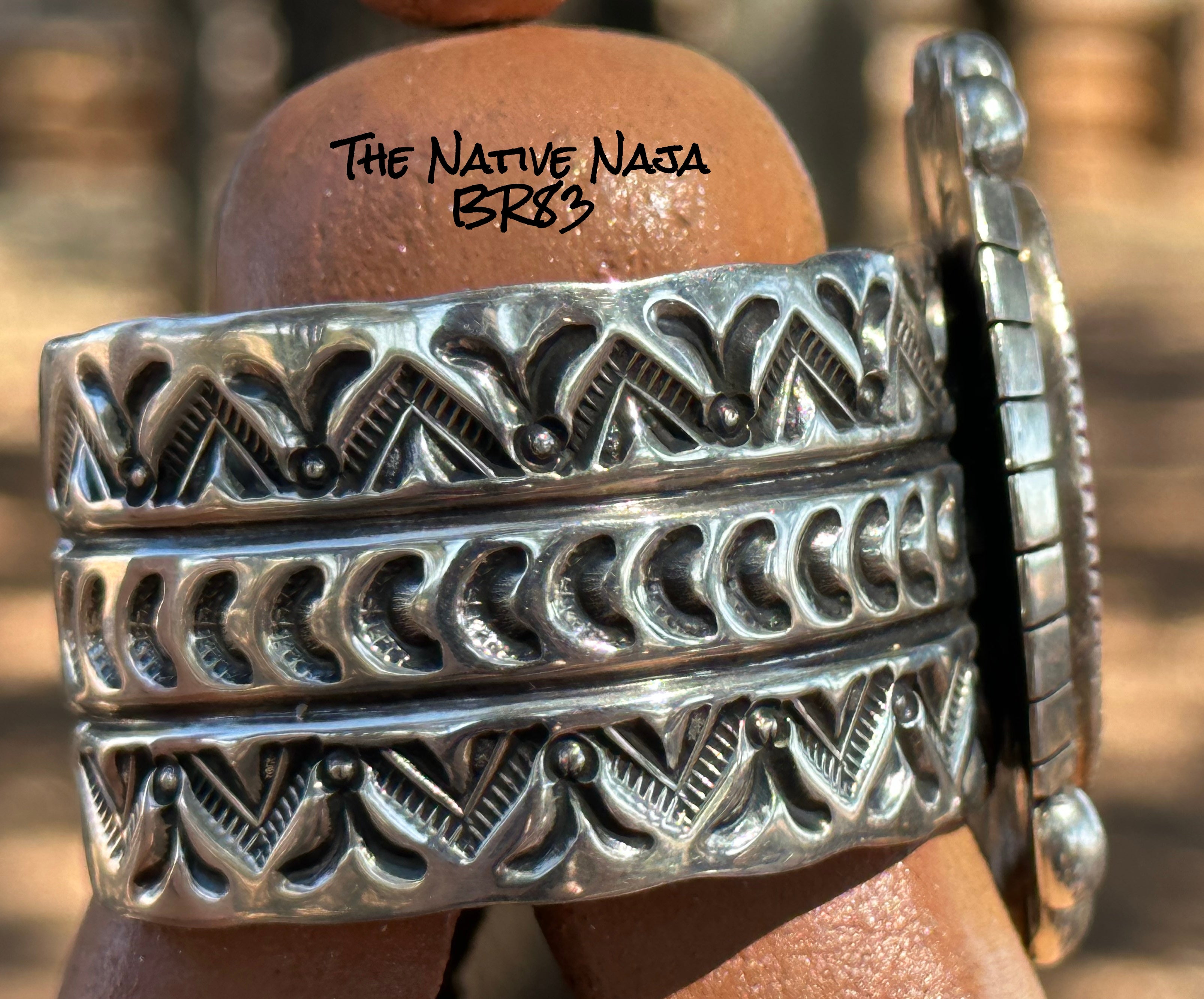 NM Navajo Elroy Chavez Purple Spiny Oyster  & Sterling Silver Cuff Bracelet BR83