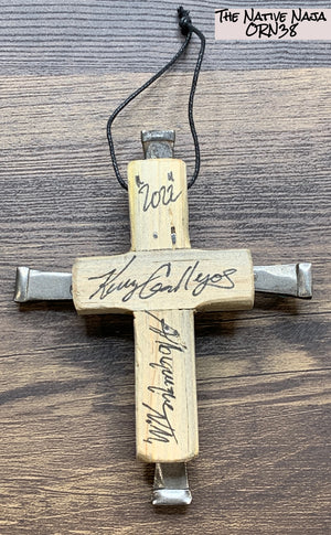 4"X5" Small Hanging Cross Ornament by NM Native American Artist Kenny Gallegos ORN38
