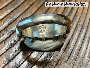 Tom Lewis Zuni Paloma Sterling Silver & Turquoise Ring Size 6 3/4 RG182