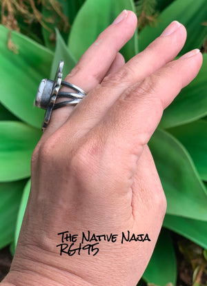 Chimney Butte Navajo Zia Wild Horse & Sterling Silver Ring Size 7 1/4 RG195