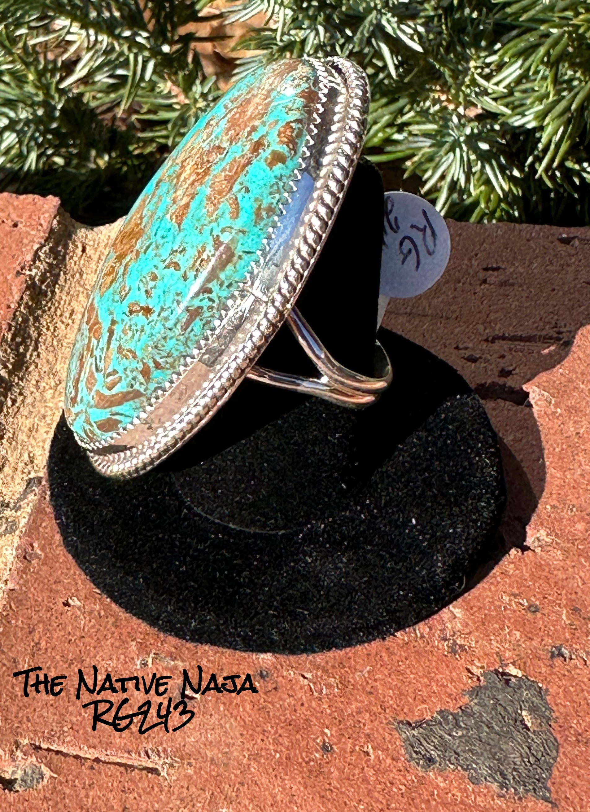 Large Navajo Benny Benaliy Sterling Silver & Royston Turquoise Ring RG243